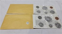 2 1963 silver Canadian uncirculated coin sets