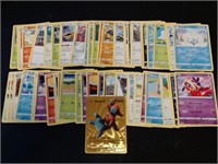 Lot Of 50 Pokemon Cards With Gold Foil