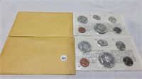 2 1963 silver Canadian uncirculated coin sets