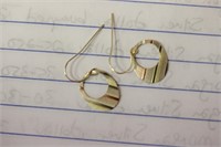 A Pair of 14 Karat Gold Earrings