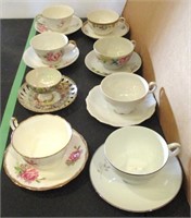 (8) Decorative Cups & Saucers