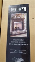 Midnight Oak Fireplace Surround Kit.  65.2 x 43.2