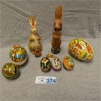 Decorated Eggs, Bunny Figures