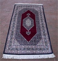Turkish silk rug. 20th century.