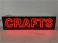 Large Neon "CRAFTS" Sign