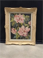 23"x27" Cross Stitch Flower Picture