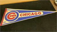 Chicago Cubs Pennant Vintage Full Size 1980s-90's