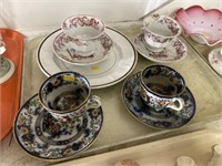 Transferware Cups and Saucers