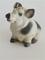 NICE LARGE VTG CAST IRON PIG=HEAVY AND IN GOOD