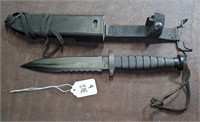 US Navy Seal Ontario USA Combat Knife w/ Scabbard
