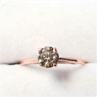 $1600 10K  Diamond (0.61Ct,Si1,Brown) Ring