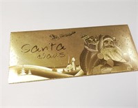 $50  Gold Foil Chrismats Gift  Envelop