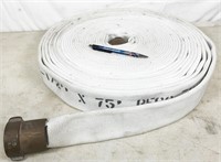 NEW old stock 1-1/2"x75' Beco fire hose with Red