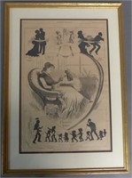 Antique Harper's Weekly Valentines Cartoon