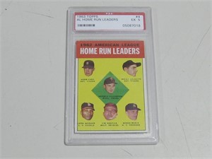 1963 Topps Al Home Run Leaders Baseball Card