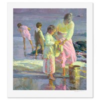 Don Hatfield, "Playing at the Shore" Hand Signed S