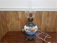 Tested Vintage Glass Lamp with Shade