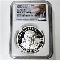 2020 Donald Trump 1000 Francs NGC - PF67ULTCAM