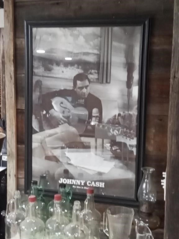 Johnny Cash framed poster