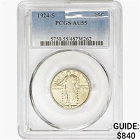 1924-S Standing Liberty Quarter PCGS AU55