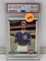 PSA 8 1984 Fleer Update Rick Sutcliffe #U-114