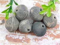WHORL AFRICAN TRADE BEADS ROCK STONE LAPIDARY SPEC
