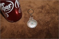 ENGRAVED SILVER AND TURQUOISE KEY CHAIN
