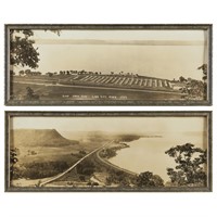 Pair of Lake City Minnesota Panorama Photos 1927