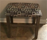 Stool with Upholstered Seat & Metal Frame