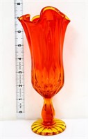 7in amberina handkerchif vase