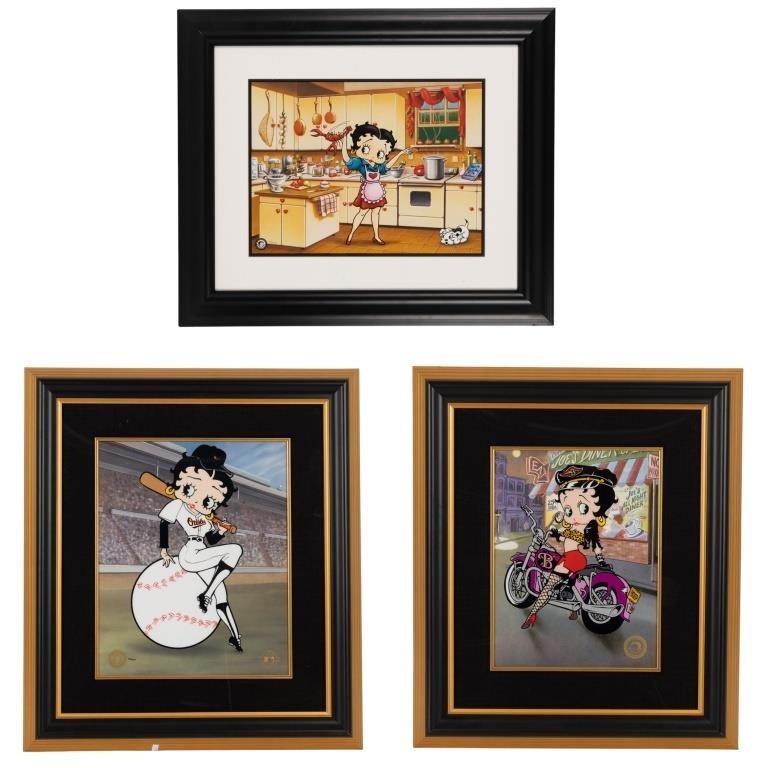Betty Boop Framed Edition Prints (3)
