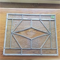 Leaded Beveled Etched Clear Glass Window
