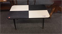 RETRO BLACK AND WHITE OCCASIONAL TABLE, 21” X 14
