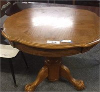 CLAW FOOT OCCASIONAL PEDESTAL TABLE,