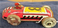 Metal Car #8 - Red and Yellow