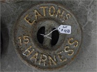 Eaton's Harness 15 pound cast iron horse weight
