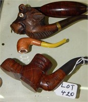 Lot of unusual smoking pipes
