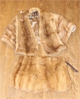 MINK STOLE AND MUFF PURSE