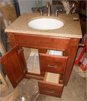 30" Vanity and Sink with Faucet-