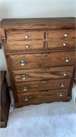 Hand-built solid oak 5-drawer dresser 48x38x18