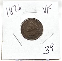 1876 Cent VF