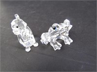 Swarovski Frog & Monkey Figurines