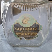 Squirrel brand antique salted peanuts jar & more