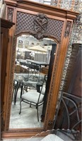 Large Floor Mirror with Detailed Border