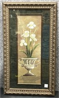 Flowers in Trophy Style Vase Picture Framed in