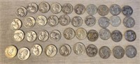 40 US Silver Quarters Coins
