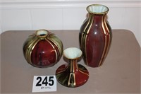 Three Piece Ceramic Vases