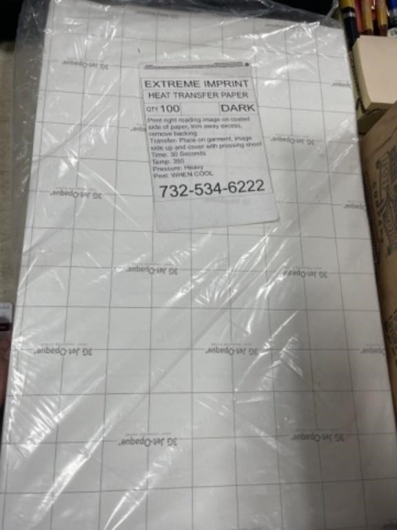 100 SHEETS OF HEAT TRANSFER PAPER