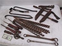 Lot of Antique & Vintage Tools - Large Drill Bits