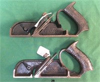 Pair of Stanley iron rabbet planes